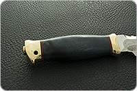 Нож Спас-1 (лазурная) стабилизированная карелка, 95х18, латунь : фото 5