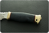 Нож Спас-1 (лазурная) стабилизированная карелка, 95х18, латунь : фото 6