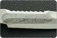 Нож Спас-1 (лазурная) стабилизированная карелка, 95х18, латунь : фото 8