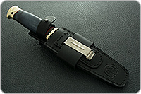 Нож Спас-1 (лазурная) стабилизированная карелка, 95х18, латунь : фото 10