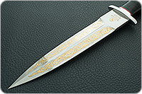 Кинжал охотничий-С наборная кожа, алюминий, золочение клинка : фото 3