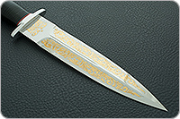 Кинжал охотничий-С наборная кожа, алюминий, золочение клинка : фото 4