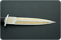 Кинжал охотничий-С наборная кожа, алюминий, золочение клинка : фото 7