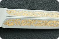 Кинжал охотничий-С наборная кожа, алюминий, золочение клинка : фото 8