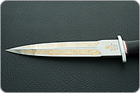 Кинжал охотничий-С наборная кожа, алюминий, золочение клинка : фото 9