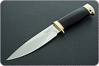 Нож Fox-1 (Фокс-1) граб - черное дерево, 95х18, латунь : фото 2