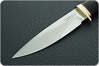 Нож Fox-1 (Фокс-1) граб - черное дерево, 95х18, латунь : фото 3