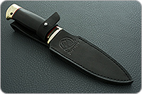 Нож Fox-1 (Фокс-1) граб - черное дерево, 95х18, латунь : фото 10