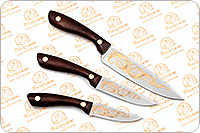 Набор кухонных ножей+ топорик накладки текстолит, 95х18, цельнометаллический : фото 3