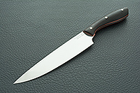 Нож кухонный Большой цельнометаллический накладки граб, 95х18, цельнометаллический : фото 2