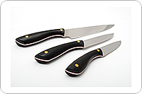 Ножи кухонные набор с подставкой накладки граб, 95х18, цельнометаллический : фото 2