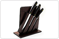 Ножи кухонные набор с подставкой накладки граб, 95х18, цельнометаллический : фото 7