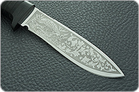 Нож Грибник наборная кожа, 95х18, текстолит : фото 4