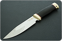 Нож Баджер граб - черное дерево, 95х18, латунь : фото 2