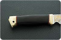 Нож Баджер граб - черное дерево, 95х18, латунь : фото 5