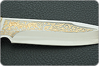 Нож Баджер граб - черное дерево, 95х18, латунь : фото 8