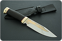 Нож Баджер граб - черное дерево, 95х18, латунь : фото 10