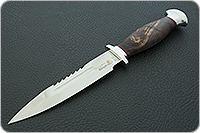 Нож Спас-6 стабилизированный кап, 95х18, алюминий : фото 2