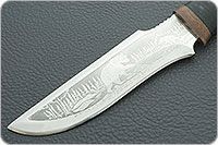 Нож охотничий НС-24  наборная кожа, х50crmov15, текстолит : фото 3