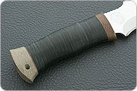 Нож охотничий НС-24  наборная кожа, х50crmov15, текстолит : фото 5