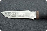 Нож охотничий НС-24  наборная кожа, х50crmov15, текстолит : фото 7