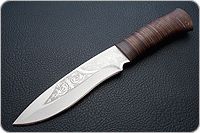 Нож охотничий НС-30  наборная кожа, х50crmov15, текстолит : фото 2