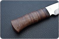 Нож охотничий НС-30  наборная кожа, х50crmov15, текстолит : фото 5