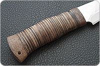 Нож охотничий НС-31  наборная кожа, х50crmov15, текстолит : фото 5