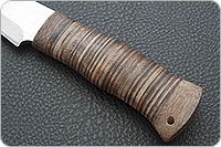 Нож охотничий НС-31  наборная кожа, х50crmov15, текстолит : фото 6