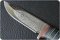 Нож туристический НС-27  наборная кожа, х50crmov15, текстолит : фото 7