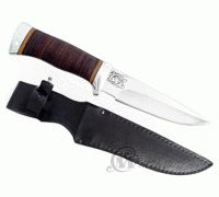 Нож охотничий НС-10  наборная кожа, х50crmov15, алюминий : фото 2