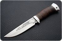 Нож охотничий НС-19 наборная кожа, х50crmov15, алюминий : фото 2
