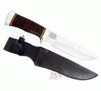 Нож туристический НС-27 наборная кожа, х50crmov15, алюминий : фото 2