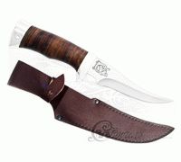 Нож туристический НС-39  наборная кожа, х50crmov15, алюминий : фото 2