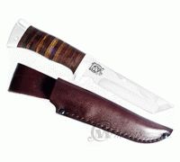 Нож туристический НС-49 наборная кожа, х50crmov15, алюминий : фото 2