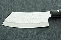 Топорик для мяса накладки искусственный камень, х50crmov15, без тыльника : фото 7