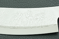 Топорик для мяса накладки искусственный камень, х50crmov15, без тыльника : фото 8