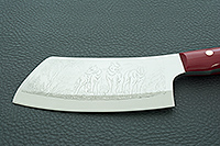 Топорик для мяса накладки искусственный камень, х50crmov15, без тыльника : фото 8