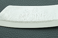 Топорик для мяса накладки искусственный камень, х50crmov15, без тыльника : фото 9