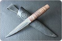 Нож охотничий НС-42  наборная кожа, х50crmov15, текстолит : фото 7