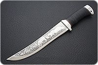 Нож охотничий НС-13  наборная кожа, х50crmov15, алюминий : фото 2