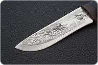 Нож охотничий НС-12 наборная кожа, х50crmov15, текстолит : фото 3