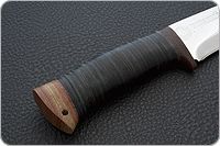 Нож охотничий НС-12 наборная кожа, х50crmov15, текстолит : фото 5