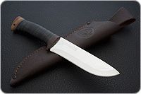 Нож охотничий НС-12 наборная кожа, х50crmov15, текстолит : фото 8