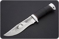 Нож туристический НС-28  наборная кожа, х50crmov15, алюминий : фото 2