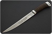 Нож туристический НС-33  наборная кожа, х50crmov15, алюминий : фото 2