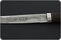 Нож туристический НС-33  наборная кожа, х50crmov15, алюминий : фото 8