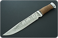 Нож охотничий НС-05 c пилой кап березовый, х50crmov15, алюминий : фото 2