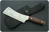 Топорик для мяса большой накладки текстолит, х50crmov15, цельнометаллический : фото 9