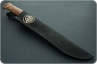 Нож НС-05 (золочение клинка) кап березовый, х50crmov15, текстолит : фото 11